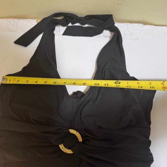 SPANX NEW Bayside Halter Ruched Shaping 1PC Swimsuit Ring Buckle Slimming Pad 18 - Picture 13 of 16